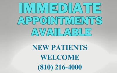 Immediate Appointments Are Available Now!