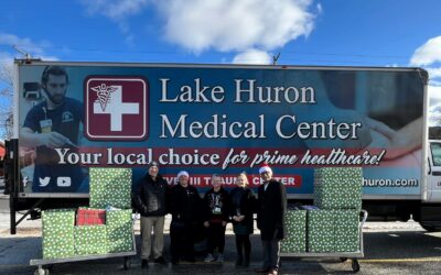 Lake Huron Medical Center Delivers Giving Tree Donations to Woodrow Wilson Elementary School